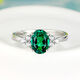 DL 1998 emerald ring 925 silver emerald l green blue crystal ruby l onyx adjustable female blue tanzanite ring