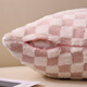 Versatile plush pillow cover without core Living room sofa pillow Office back lumbar pillow Bedside cushion cover Tiffany Green - double-sided checkerboard 50x70cm cover + core