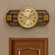 He Jiagong's new Chinese high-end solid wood light luxury wall clock living room fashionable wall hanging mute watch home simple and atmospheric quartz clock horizontal version LT-6197 shell disk horizontal version LT-6197