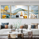 
XMSJ custom-made suitable for light luxury living room decoration painting sofa background wall mural painting Fulu landscape triptych painting atmospheric hj-3886-Financial Rebundle Suitable for 2-2.5 meters sofa 40*60E on both sides