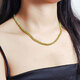 Her generation peridot necklace, faceted colored gemstone jewelry, clavicle chain, light luxury, high-end niche, 3*4MM peridot (860822)