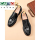 
CARTELO crocodile (CARTELO) one-foot loafers men's business casual leather shoes tassel summer British style high-end hairstylist trend black 9908 38 standard leather shoe size