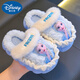 Candy Aisha Princess Children's Cotton Slippers Winter Girls Warm Anti-Slip Baby Girls Thickened Plush Heel Cotton Shoes Sky Blue Slippers 26-27 Inner Length 16CM
