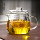 Gaoming glass teapot thickened high temperature resistant transparent tea pot floral teapot tea water separation household tea pot Qirun pot 400ml thickened