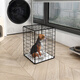 Cat Cage Home Super Large Free Space Cat Nest Dog Cage Puppy Cage Six Sides Portable Folding Pet Cage Black 30*20*20cm 4Jin Jin is equal to about 0.5 kg