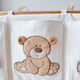 Fantasy pure cotton crib storage bag hanging bag baby bedside diaper diaper storage bedside storage cherish bear 68*32cm