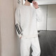 
Atlan sweatshirt suit men's long-sleeved T-shirt handsome set of sports casual sweatpants autumn and winter sportswear men's group suit 9230 black suit M (115-130Jin[Jin equals 0.5 kg])