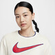 耐克（NIKE）2025春季女子运动宽松休闲拼接印花圆领短袖T恤HF6291-133-687 hf6291-687 S