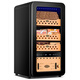 CIGARLOONG 48HC intelligent precise constant temperature and humidity cigar cabinet cedar wood shelf compressor air-cooled fashionable curved Cuban cigar cabinet small home red wine cabinet 48HC black cedar wood shelf + curved + constant temperature and humidity
