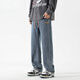 Warrior jeans men's spring and autumn casual outdoor straight trousers men's wear-resistant, comfortable and fashionable Q-A101-838-Black gray XL (recommended 130-155Jin [Jin equals 0.5 kg])