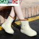 CARTELO Japanese fashion rain boots for women four seasons non-slip medium-tube water boots water boots short-tube rain boots car washing grocery shopping kitchen shoes rubber shoes beige 36 37