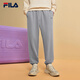 FILA official men's knitted trousers autumn new casual loose-fitting sweatpants with optional velvet Yundora Gray-DY S