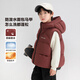 Zuoxi boys' down vest for outer wear to keep warm 2025 new children's three-proof hooded vest jacket red 120