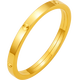Saturday Fortune 18K gold ring for women, interlocking colored gold plain ring, yellow 18K gold, size 11, birthday gift