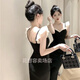 Tender dress for women party evening dress for women high-end small French little black skirt new fashionable pure desire sexy skirt black [high quality] M [recommended 95-105 Jin [Jin equals about 0.5 kg]]