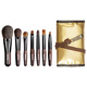 Baifengtang Make -up Pinsel tragbares Reise -Set Eyeliner Pinsel Lidschatten Pinsel Augenbrauenbürste Lippenbürste mit Bürstenpack