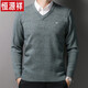 Hengyuanxiang Pull de cou masculin épaissis épaissis de poulet anti-poulet Collier de coeur papa Shirt de base chaude décontractée facile à prendre en charge du rouge violet foncé 6625 175 / 88A 135-155jin [Jin est égal à 0,5 kg]