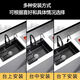 Jiumuwang thickened 304 stainless steel sink large single-slot washbasin home kitchen sink three-hole black nano three-hole basin black 68*45 pull-out faucet package