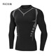 NIUKAILE running long-sleeved T-shirt men's spring and summer quick-drying breathable tight-fitting basketball sports training casual sports fitness top sci-fi long-sleeved XL