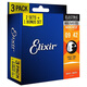 Elixir Elixir Elix Three Set Set Guitar Strings Strings Anti-Rust Coating Strings Set 6 Guitar Crises de guitare 12052 (010-046) Guitare électrique spécial 16542