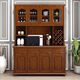 Enmufan 2026 new solid wood wine cabinet new Chinese style wall-mounted multi-functional storage cabinet high cabinet living room tea cabinet integrated cabinet 02 (1.2 meters) Begonia color