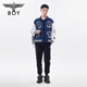 BOY LONDON潮牌长裤情侣款黑色印花束脚透气休闲裤N15903 黑色 XL
