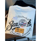 Qianji (QIANJI) 2024 summer new short-sleeved T-shirt men's trendy printed T-shirt round neck versatile sweat-absorbing and breathable men's clothes white [JSW9906#] L suitable for weight 100-110Jin [Jin equals 0.5 kg] wear