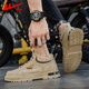 Huili Men's Shoes 2025 Printemps Nouveaux chaussures polyvalentes rétro pour hommes Martin Boots Étudiant Sports décontractés High Top Work Chaussures Men Khaki / Single 42
