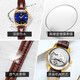 Olevs Swiss Certified Brand Watch Women's Vollautomatische mechanische Uhr Luminous Water of Women's Watch Einfaches Temperament Licht Luxus Frauen Uhr OLEVS-6629 Women-Brown Leder Blue Face