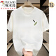 T-shirt à manches courtes pour les pics de bois (Tucano) pour les vêtements à manches à manches à mi-manche imprimés décontractés pour hommes pour hommes T-shirt en coton lourd White [Petite photo sur le côté gauche K1098 Small Feather Small Feather S Recommandée 90-100jin [Jin est égal à 0,5 kg]