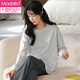 Pyjamas de coton pur modal pour femmes au printemps et automne à manches longues coton mince coton doux et mignon de style coton de style coton ensemble z20ym694 xl recommandé [120-140jin [Jin est égal à 0,5 kg]]]