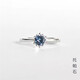 Fat Donglai quality blue topaz ring with movable ring London women's natural colored silver ring 5mm tanzanite sunflower ring with an adjustable opening