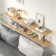 Lin's boy sofa rear shelf living room wall solid wood paint-free partition suspended wall TV cabinet one-word partition solid wood color 80*24cm upgraded and thickened