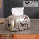 
Shantoulin Village Sense Ceramic Paper Towel Box Living Room Light Luxury Card Box Household European Ornaments Napkin American Creative 1047 Blue Orioles Blooming