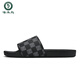 Woodpecker 2025 brand summer new retro British style flip-flops men's breathable outer non-slip slippers new 677 diamond lattice black 39
