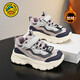 G.Duckkids Little Yellow Ente Offizielle echte Mädchen zweite Baumwollschuhe Winter plus Samtschuhe Mädchen Dad Schuhe Casual Children's Sports Schuhe 6167 Khaki (Leder -Single -Schuhe) 34 Innere Länge ungefähr 21,3 cm