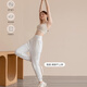 Yuebu Sports Pants, Running Pants, High Waist, Leg-tie, Fitness Quick-drying Pants, Professional Pilates Training, Loose Yoga Pants for Women, White M. Recommended 100-115Jin Jin is equal to 0.5kg