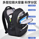Di Shuai 2025 New Middle School School Bag Boys Junior High School Students High School Super Large Capacity Backpack Men's Burden Reduction Spine Protection Men's Pure Black (Free Lightning Bear) Large Size (Suitable for Junior High School Students/High School Students)