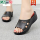 CARTELO slippers for women wearing summer new style, non-slip high heels, home thick-soled sponge shoes, internet celebrity mother sandals, off-white 795 36 [suitable for 34 feet]