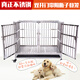 HKML304 stainless steel dog cage, large, medium and small dog single layer double layer indoor pet female dog cage with toilet, 304 food grade stainless steel material, length 180 width, 95 height 128 double doors with partition