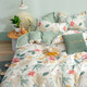 Grace 100% pure cotton 1.2 meters dormitory bed three-piece set four-piece set bed sheets and quilt cover single and double quilt cover bed sheets Mange Yayun rice 2m sheet four-piece set/quilt cover 220*240cm