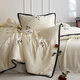 Arctic Velvet (Bejirog) Class A 100 Count Lenzing Tencel Four-piece Set Summer Ice Silk Light Luxury Embroidered Quilt Cover Naked Sleeping Sheet Bedding Lenzing Tencel-Black Pansy 1.8 Meter Four-piece Set (200*230cm Quilt Cover)