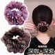 Antimexi’s mother-in-law’s hair ornaments and updos 2024 new high-end headbands, hair ropes and hair rings for her mother’s wedding banquet, wedding cheongsam hair accessories, dark coffee + dark purple 2 pcs