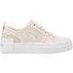 Calvin Klein simple letter printing thick sole low top canvas shoes for women off white 0GI-off white 39