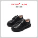 Aokang Kinderschuhe für Jungen Lederschuhe schwarze weiche Sohle Performance-Schuhe Frühling und Herbst Neue Kinder Britisch-Stil Echtes Leather Performance mittelgroße Kinderschuhe