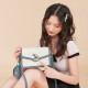 CLEVER KNOCK品牌CK轻奢包包女包斜挎包女士单肩小方包联PESASRIE母亲节520礼 蓝白色【送女友送老婆送妈妈】