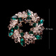 Best selling in the Swiss jewelry industry, high-end exquisite Bauhinia flower, high-end women's brooch, temperament, luxurious corsage, anti-exposure, suit jacket decoration, green