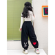 Girls' pants autumn and winter sports rabbit 2025 new children's plus velvet girls' trousers large children's tying feet trousers autumn NN-JA983 [Gray] plus velvet style 150cm