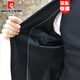 Pier Cardan Suit en trois pièces Professional Portage Formal de style coréen Suit mince Blazer Groom's Mariage Graduation Robe Black 2 Button Costume + pantalon + Viette + chemise 2xl