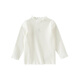 DAVE&BELLA children's antibacterial and anti-mite long-sleeved tops for baby girls spring new t-shirt casual children's clothes girls' bottoming shirt white ready in stock 90 cm (recommended height 80-90cm)